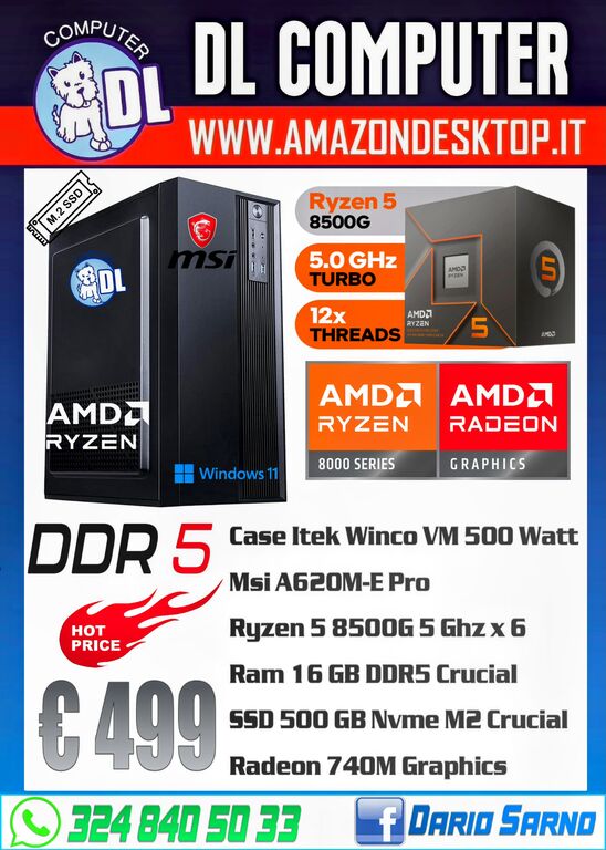 5265143 PC gaming ryZen 5500 16 GB SSd