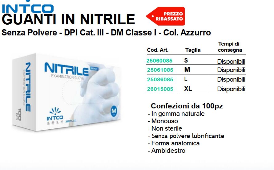 5306331 Vendiamo stock  guanti nitrile 